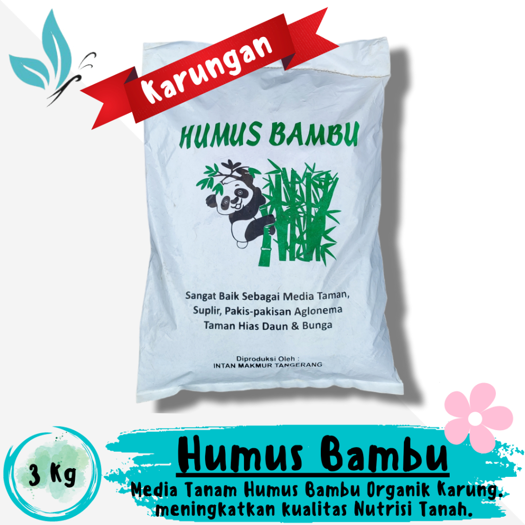 Humus Bambu Organik Media Tanam Unsur Hara Tanah Nutrisi Tanaman Bunga