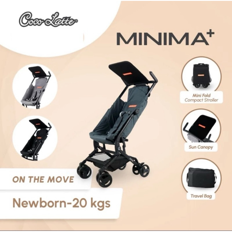 sewa stroller traveling cocolatte minima+