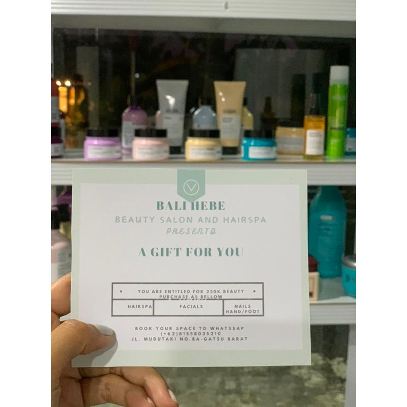 gift voucher beauty salon and spa