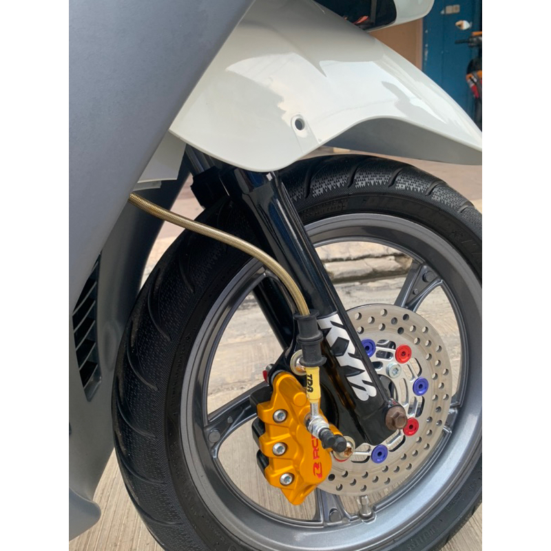 Selang Rem Depan TDR Racing Silver Mio/Beat/Vario/Scoopy Fi/Beat Deluxe Selang Rem TDR Racing 35 Inc