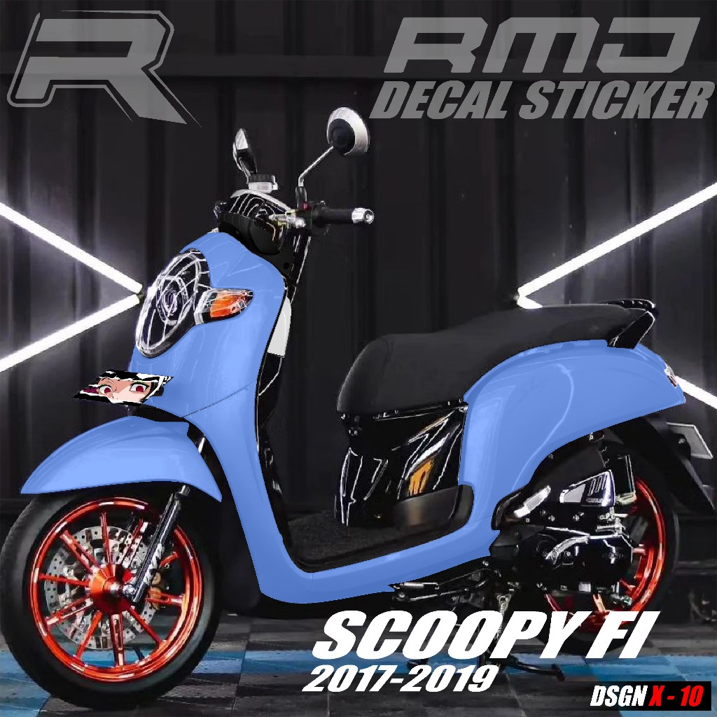 Decal Sticker Skotlet Polos Scoopy FI 2018-2020 Full Body Stiker full blok Scoopy