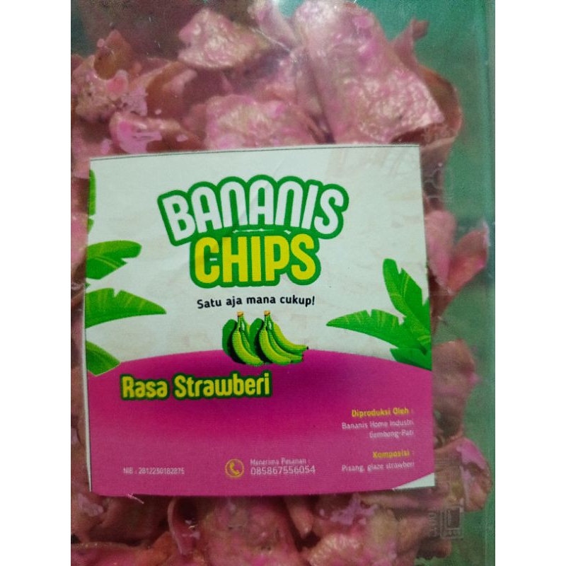

BANANIS CHIPS LUMER RASA STRAWBERRY