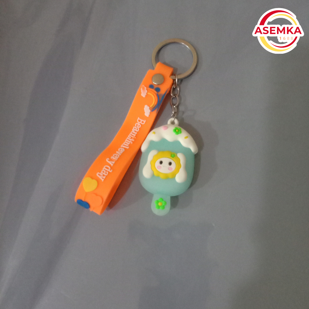3PCS GANTUNGAN KUNCI KARAKTER ES KRIM / GANCI KARAKTER TAS PRIA WANITA ANAK MAGNUM ASEMKA 1688