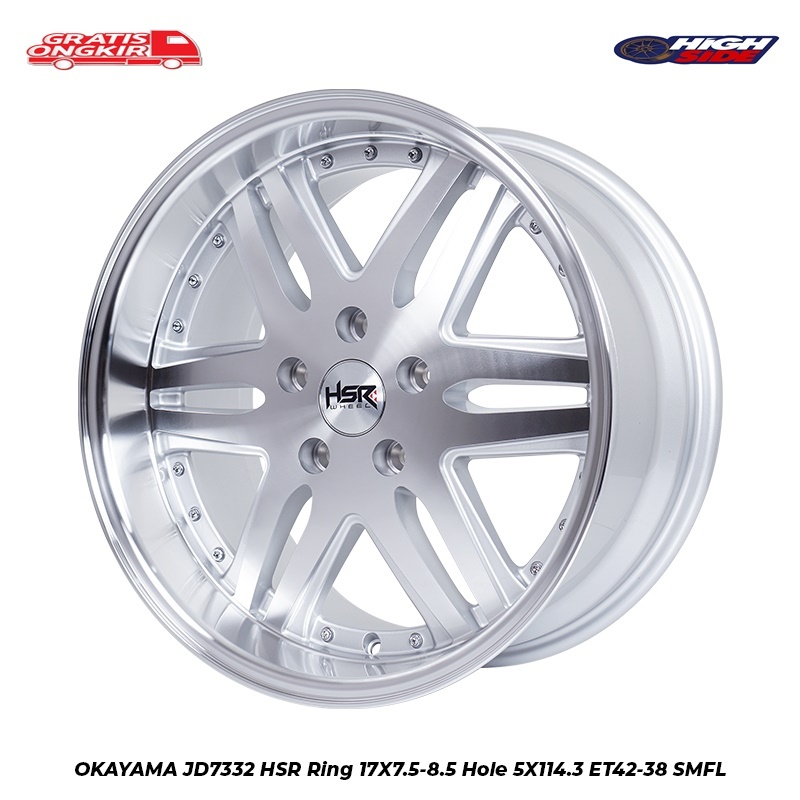 Velg Racing Ring 17 Mobil Honda Civic, Accord New, Brv Velg Hsr Okayama