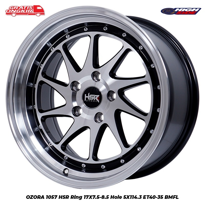 Hsr Ozora Velg Racing Ring 17 Mobil Honda Civic Type-R, Civic Fd