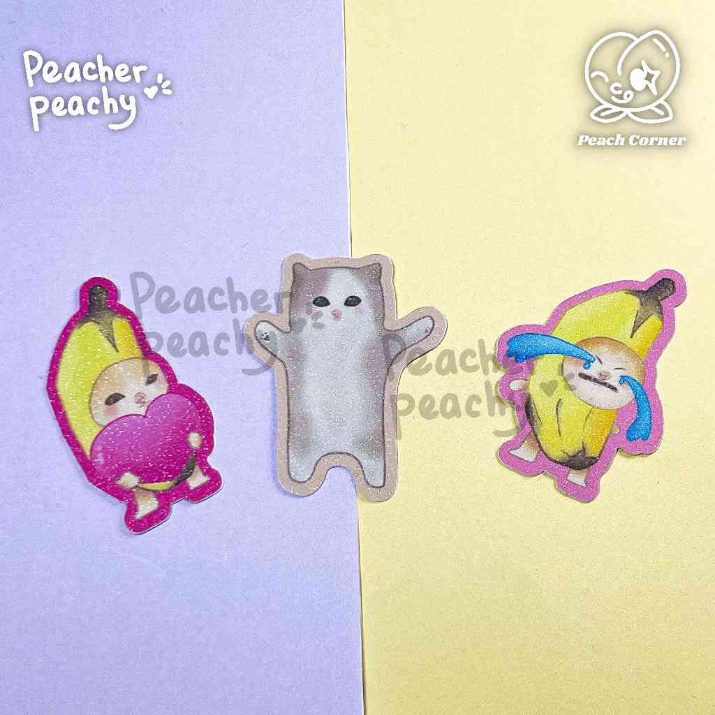 

Kucing Hihang Nangis & Hati (Banana Cat), Happy Happy Happy Cat Stickers | Peacherpeachy | Cat Kitten Heart Crying Meme Tik
