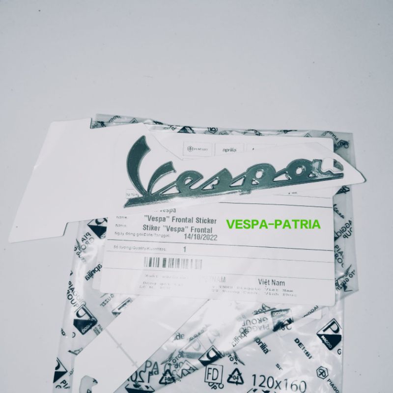 Stiker Body Depan Kecil Vespa Sprint Primavera Original Piaggio
