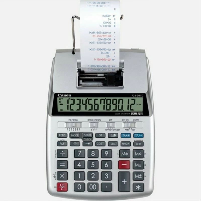 

0CANON P23-DTC Printing Calculator Original & Garansi Resmi / Kalkulator