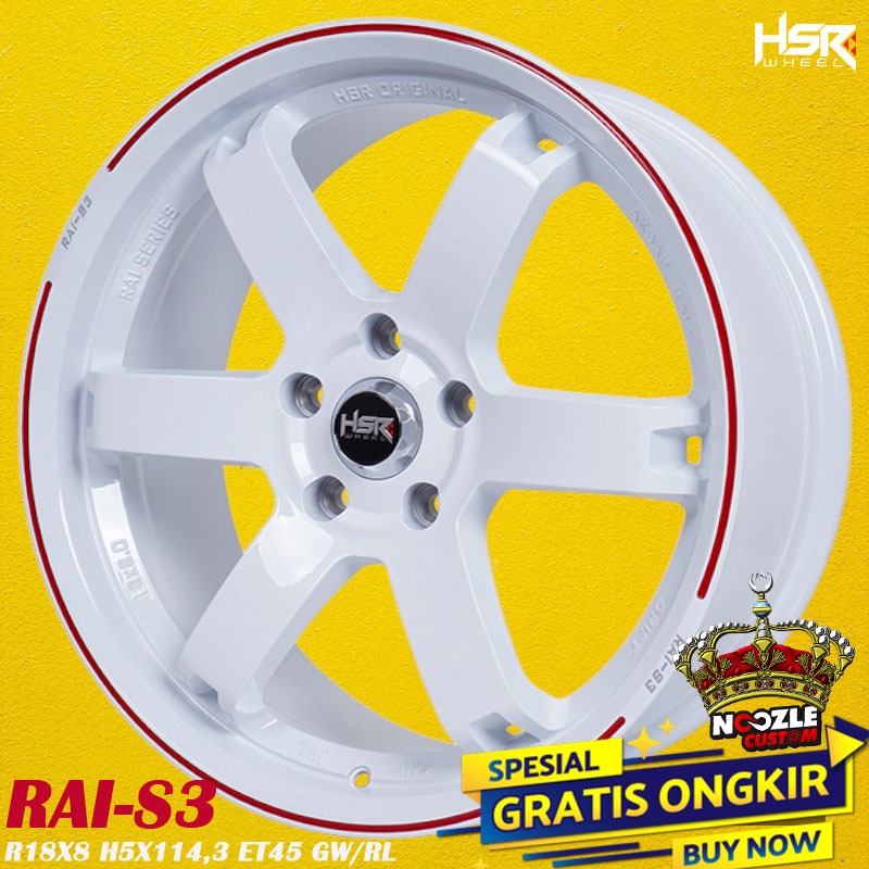 Velg Mobil INNOVA X-Trail R18 Lubang 5 Pelek Racing HSR Ring 18 HSR