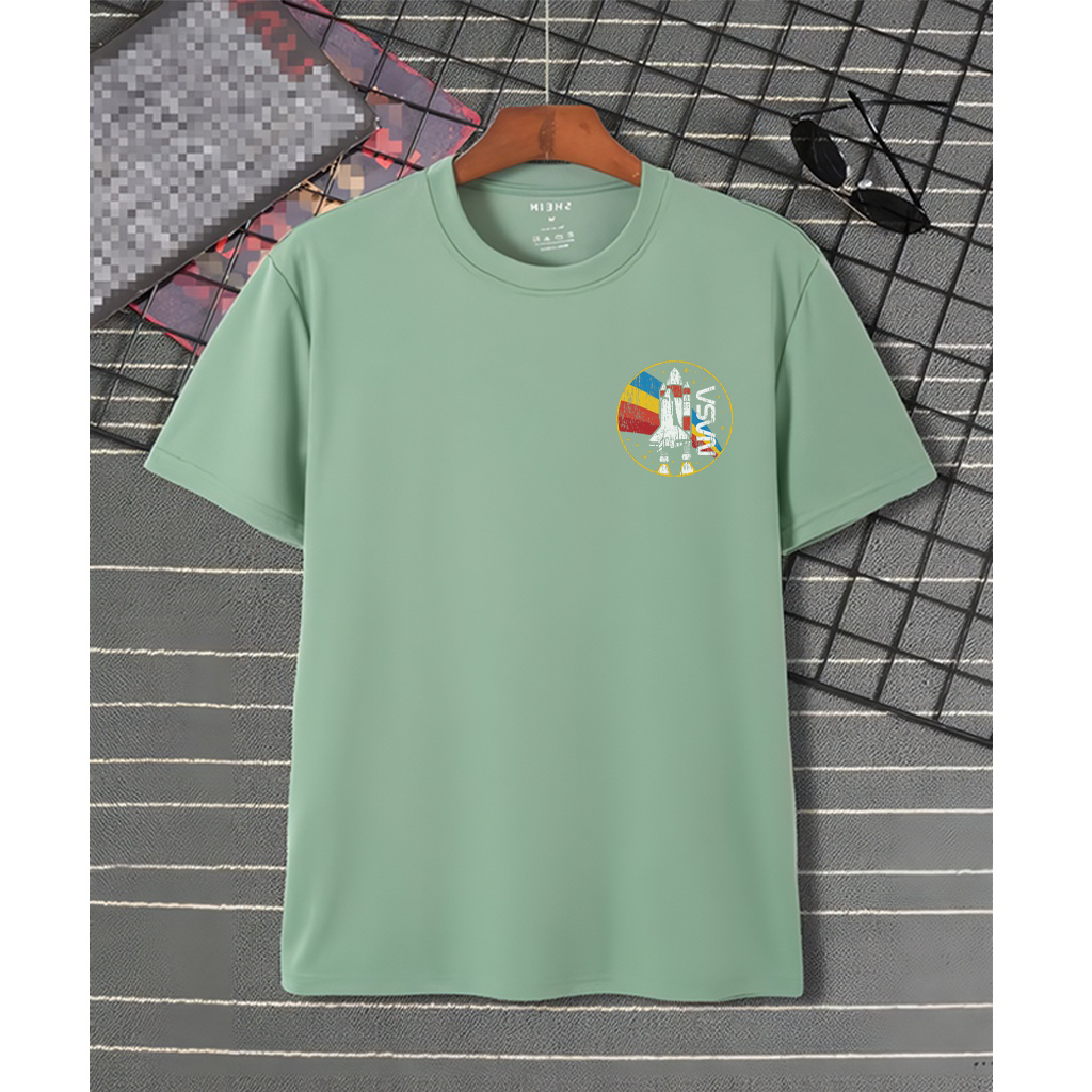 T-SHIRT DISTRO PRIA MOTIF SIMPEL NASA WARNA MINT LIMITED / KAOS DISTRO PRIA/WANITA WARNA MINT SIMPEL