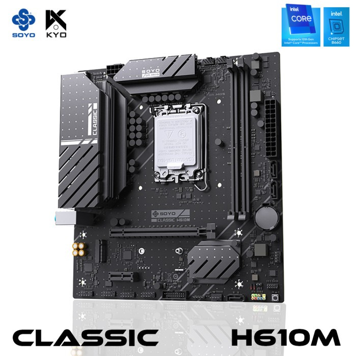 Motherboard KYO SOYO H610M Socket LGA 1700 DDR4 Mobo H610 INTEL 1700