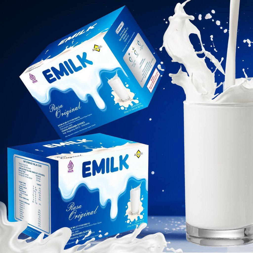 

Susu Kambing Etawa Bubuk EMILK 250 Gram Kemasan 10 Sachet Rasa Original BPOM NON SUGAR