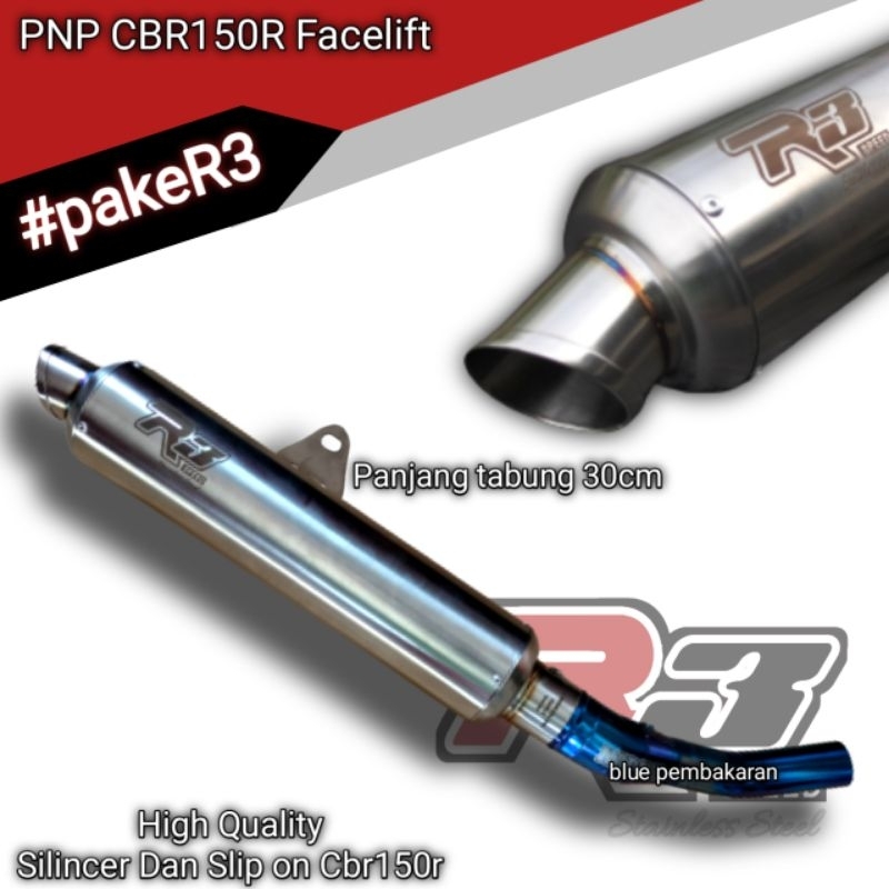 Silincer knalpot Slip on Cbr150r Original R3 Speed