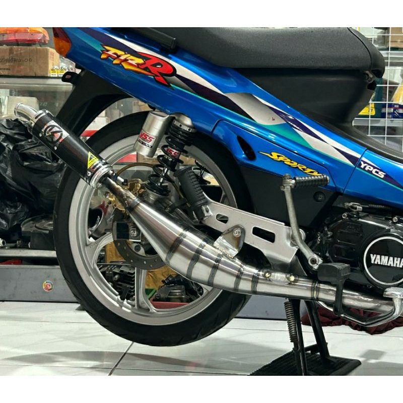 Knalpot Kolong Samping Yamaha F1ZR Force1 FIZR Plat Karat Silencer Karbon Original KY26 Racing