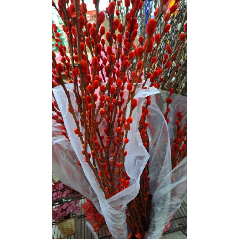 Pussy Willow Merah 7 Feet Imlek