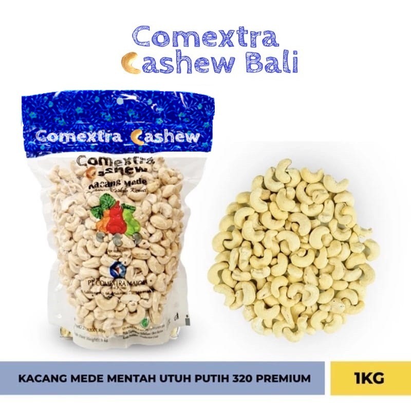 

Kacang Mede Comextra Mentah Utuh Putih 320 Premium 1 Kg - Cashew Mete Mente (Bali)