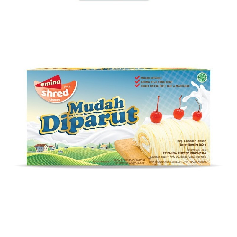 

Emina Shred Keju Mudah Diparut 160gr – Emina Cheese