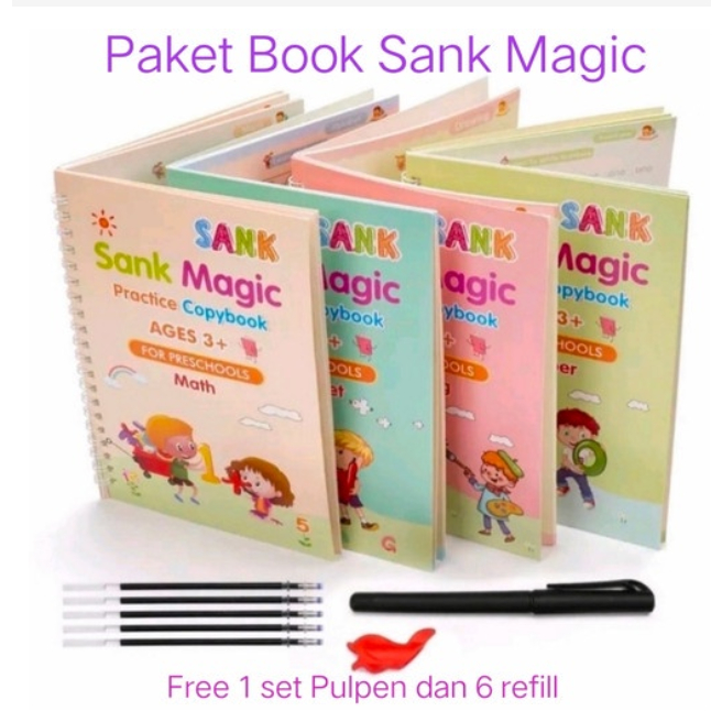 

BUKU MAGIC SANK SET 4 IN 1 + PULPEN (FREE 10 REFILL TINTA)