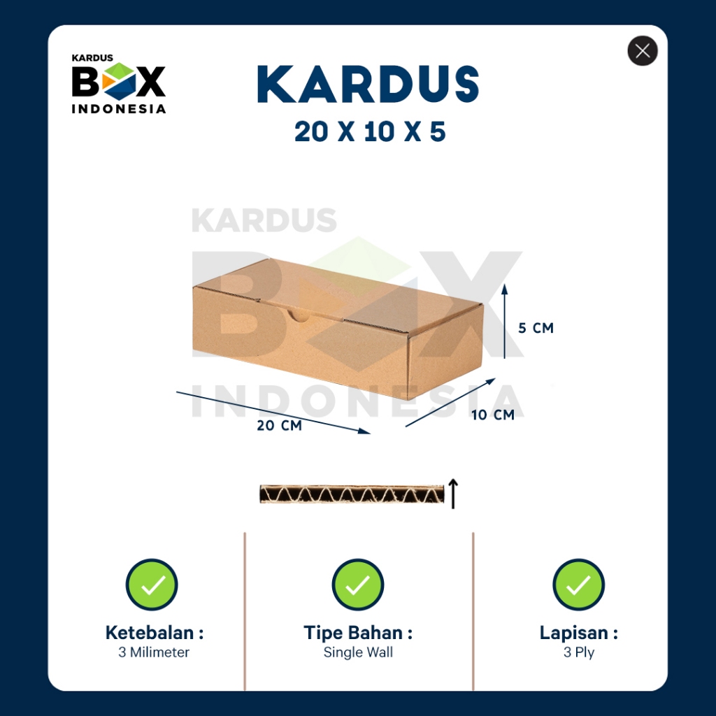 

Kardus Box Die Cut 20cm x 10cm x 5cm CM Kotak Karton Dus Pizza Kue Tart Accessories