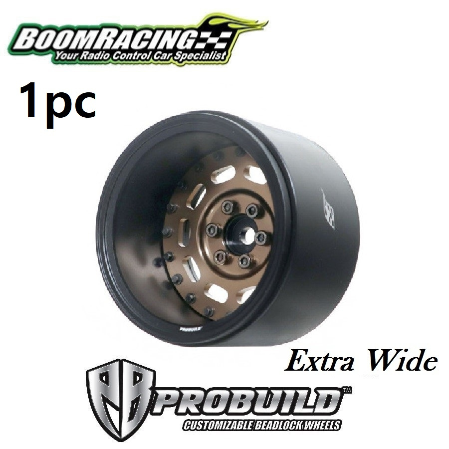 Boom Racing ProBuild 2.2 Extra Wide MAG10 Adjustable Offset Aloy Beadlock Wheels Velg RC