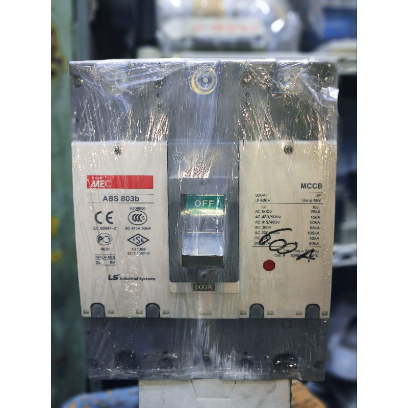 MCCB LS 3P 600A/MCCB LS MEC ABE 803b 3P 600A