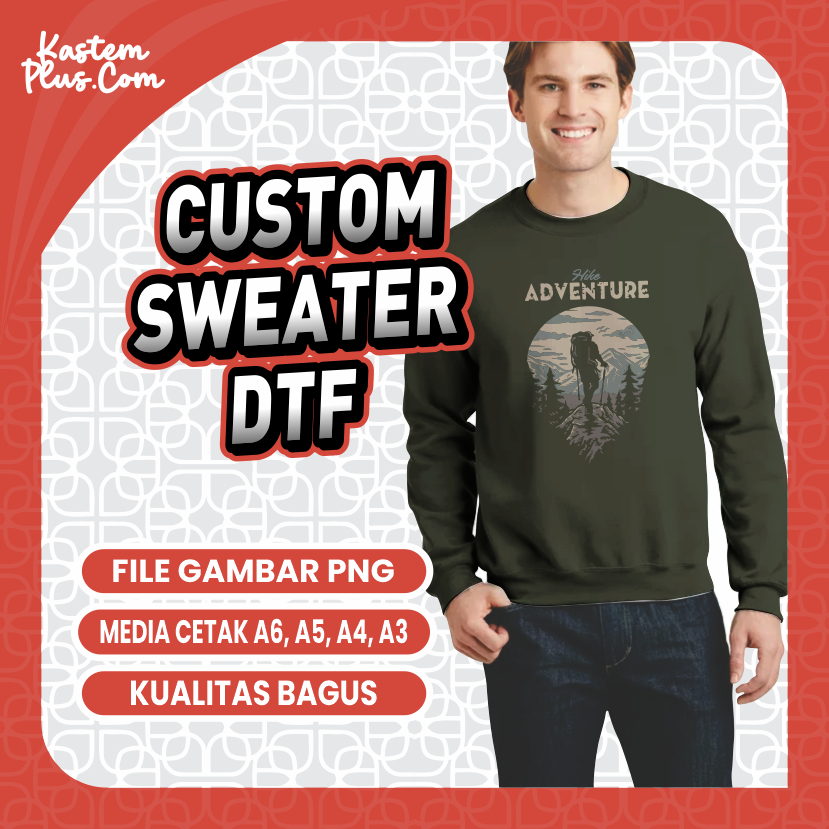Custom Sablon Satuan DTF Sweater