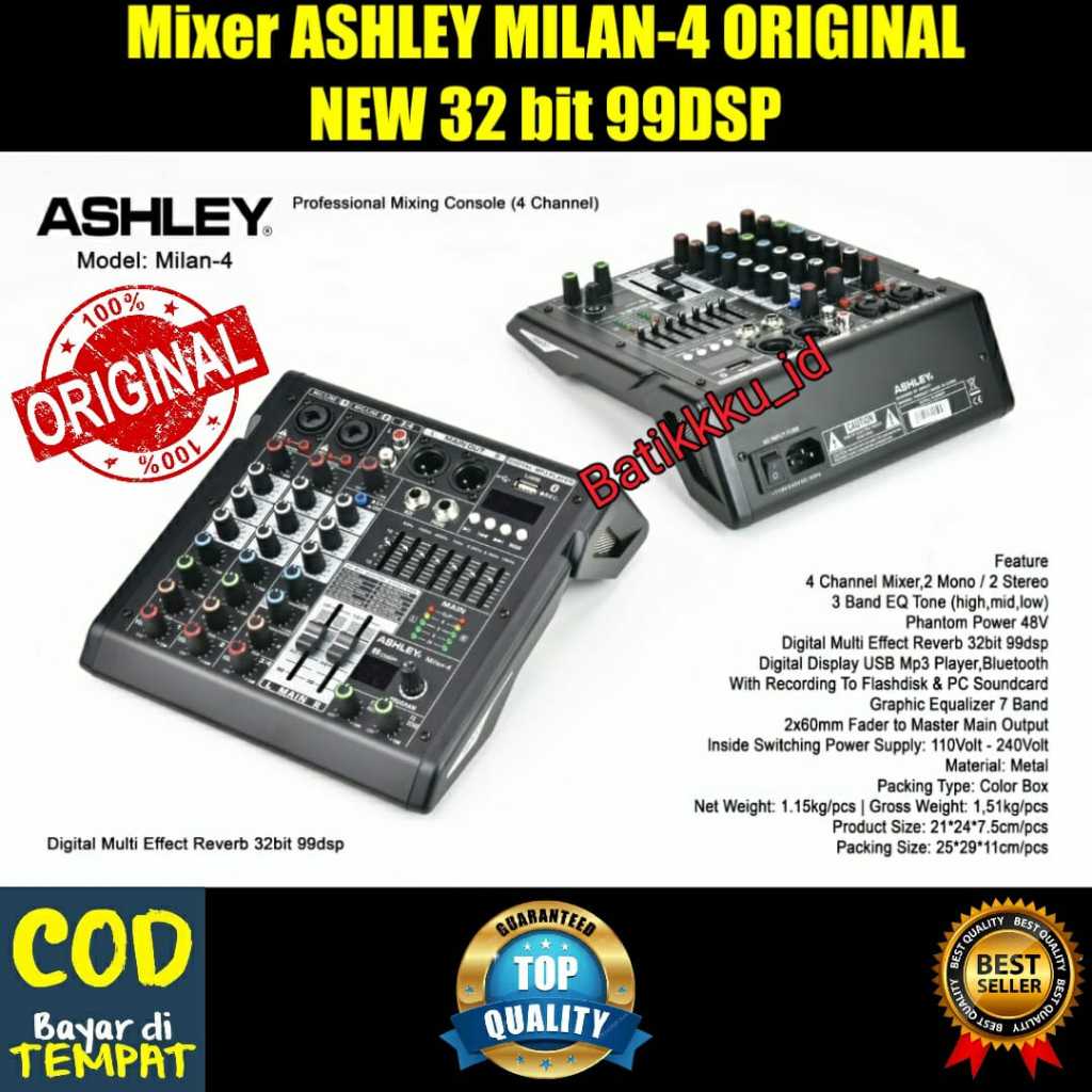Mixer Audio ASHLEY MILAN4 MILAN 4 ORIGINAL 4CH NEW 32 BIT 99 DSP