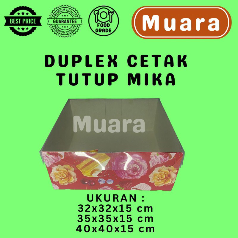 

[10PCS] Dos Duplex Cetak Tutup Mika Tinggi 15Cm / Kardus Box Kotak Hampers Kue Tart Cake