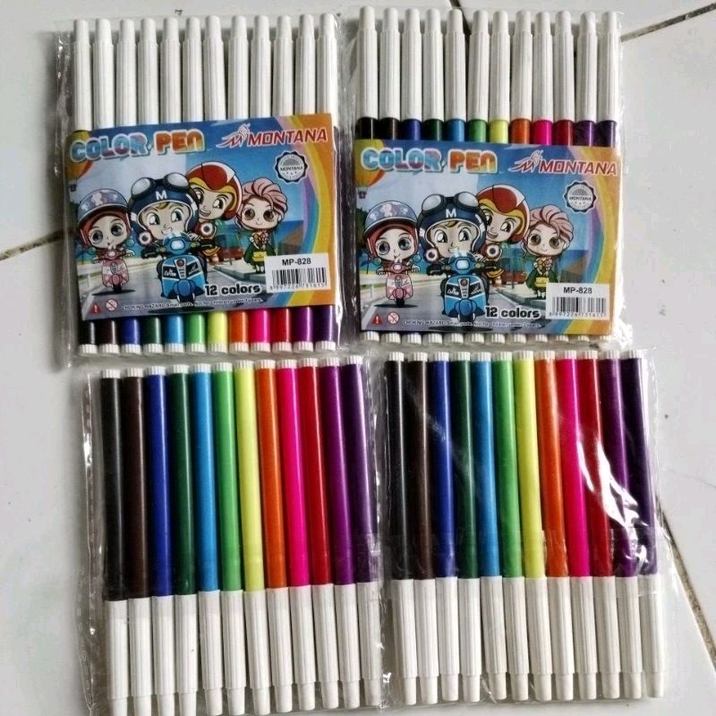 

1PACK ISI 12 COLOR PEN MONTANA WARNA LENGKAP