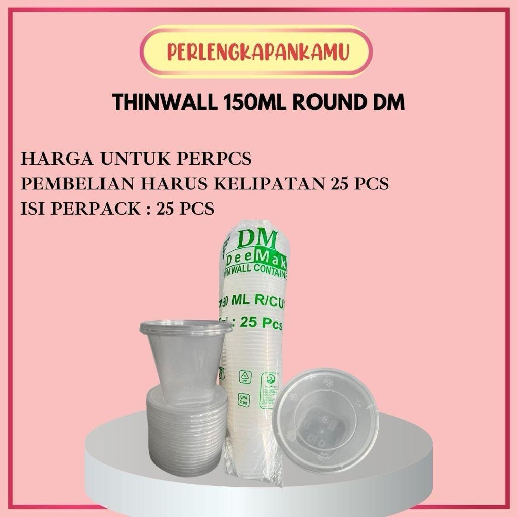 Thinwall Round 150ml / Kotak Makan Plastik / Food Container / Box Makan / Cup Jelly / Toples