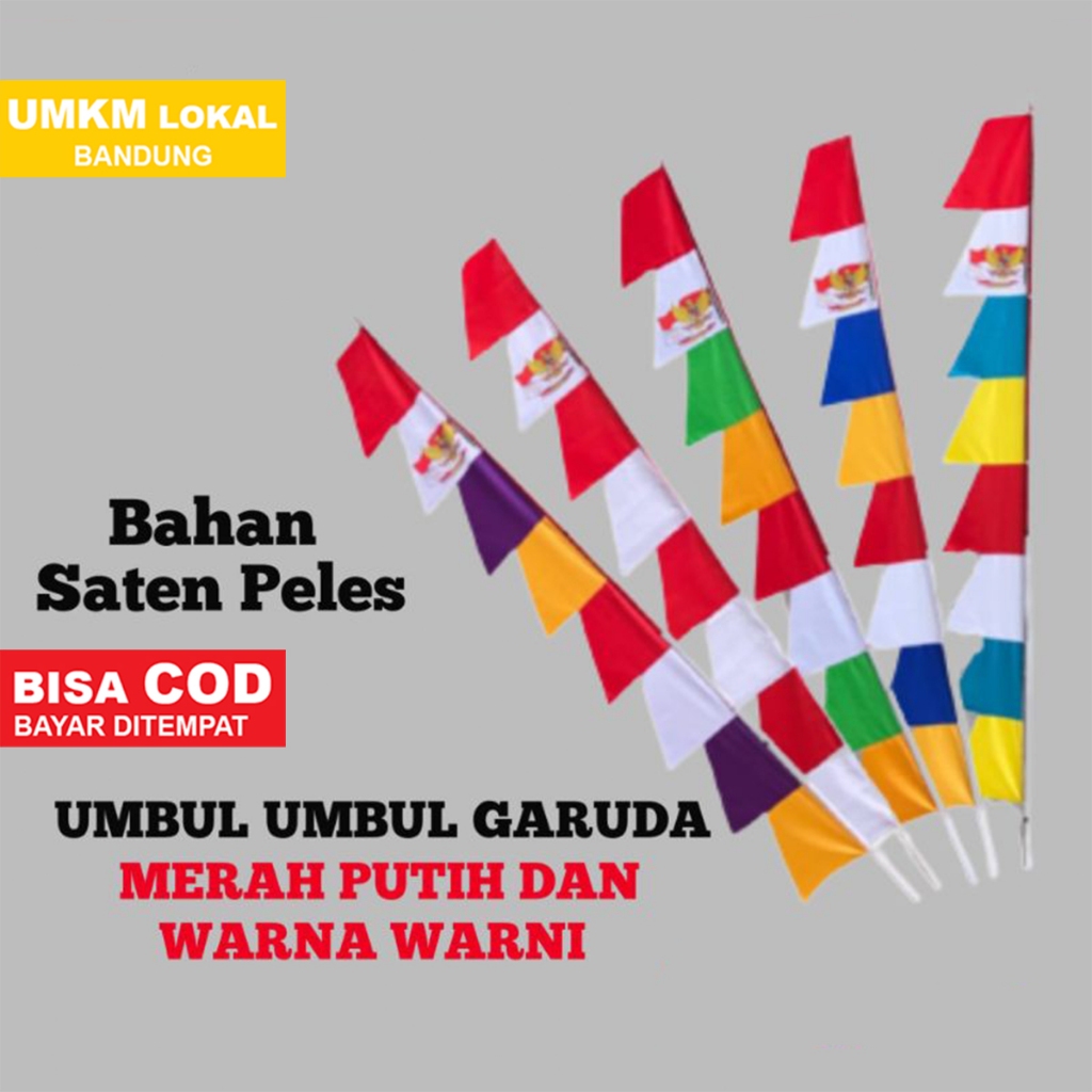 Umbul - Umbul / UmbulUmbul / Umul Umul / UmulUmul / Bendera Umbul Umbul Warna Warni / Merah Putih / 
