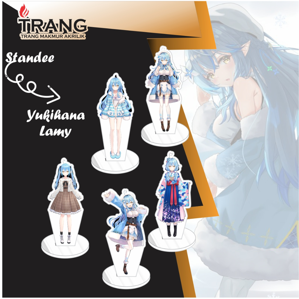 Standee Figure Akrilik Yukihima Lamy Hololive / Standing Action figure Acrylic Yukihima Lamy Hololiv
