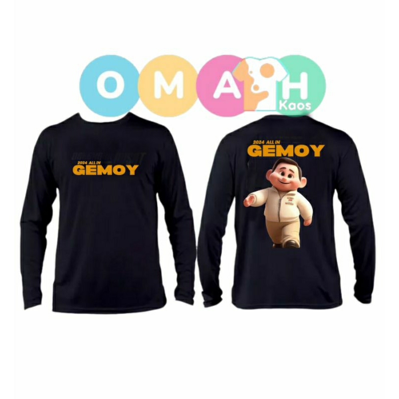 KAOS PRIA LENGAN PANJANG GEMOY DIGITAL PRINTING