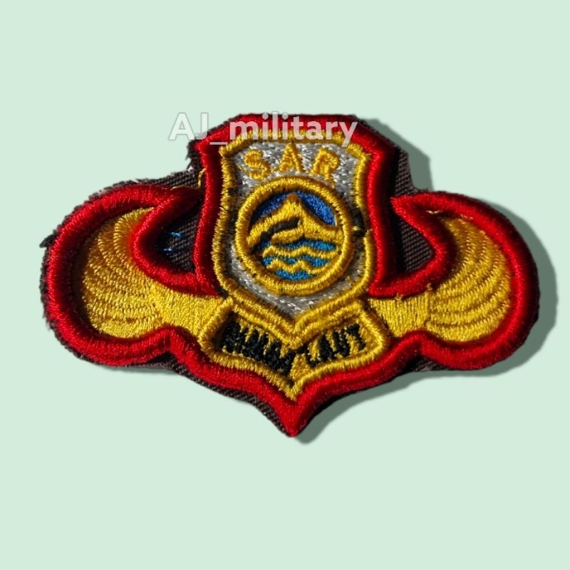 emblem bordir logo SAR rimba laut polri timbul 3D