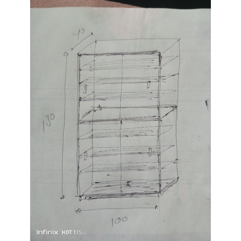 Etalase tinggi 180cm