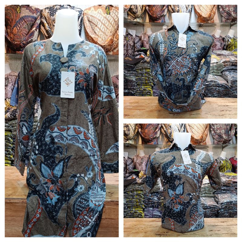Couple Batik Tunik Kancing Depan