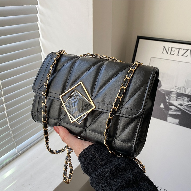 HT-Rantai Tas Mini Mewah Tas Kisi Tas Bahu Wanita Tas Tangan Vintage Tas Rantai Perangkat Keras Kuli