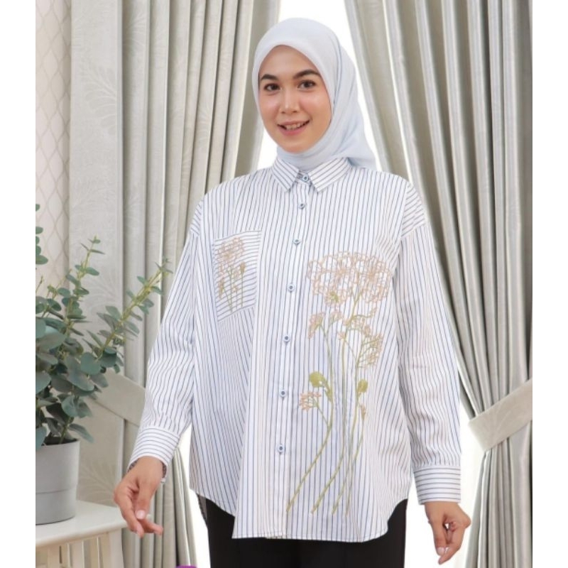Fuji top ORI by disiko exclusive atasan kemeja blouse cewek bahan katun premium ukuran Allsize Ld 11