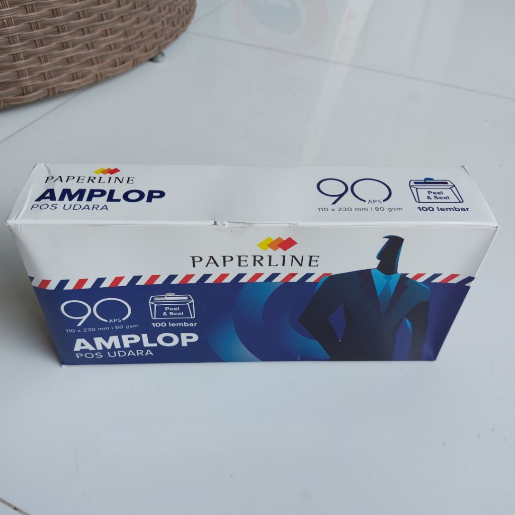 

Amplop Putih Airmail KABINET Paperline 90 APS - 1 BOX Isi 100 (110x230mm 80gsm)