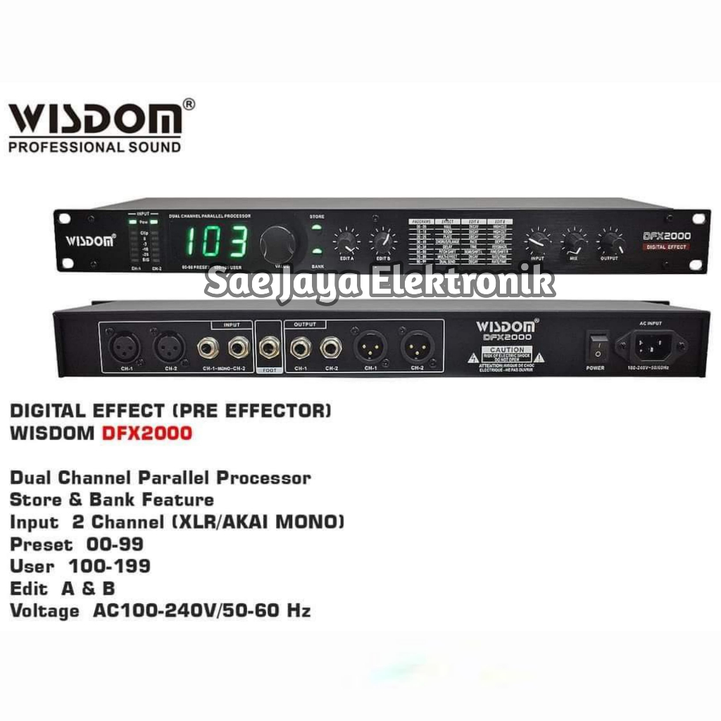 Efek Vokal / Effect Vocal Wisdom DFX 2000 / DFX2000