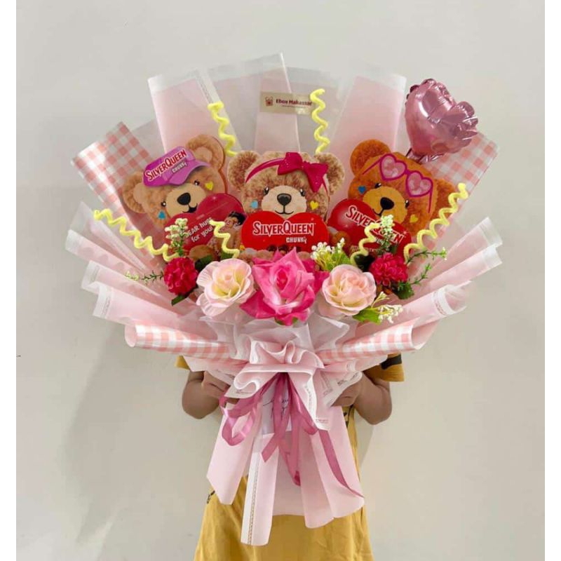 

Bucket Coklat Beruang Valentine