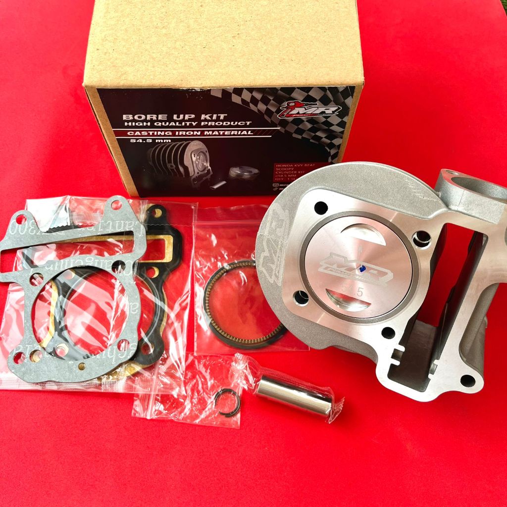 BORE UP KIT BEAT KARBU / SCOOPY KARBU / SPACY KARBU 54,5 MM 128,5CC | BLOK MESIN 54,5MM CASTIN IRON 