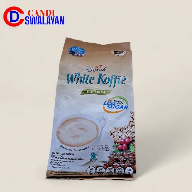 

Kopi Bubuk LUWAK WHITE KOFFIE Less Sugar Isi 9pcs