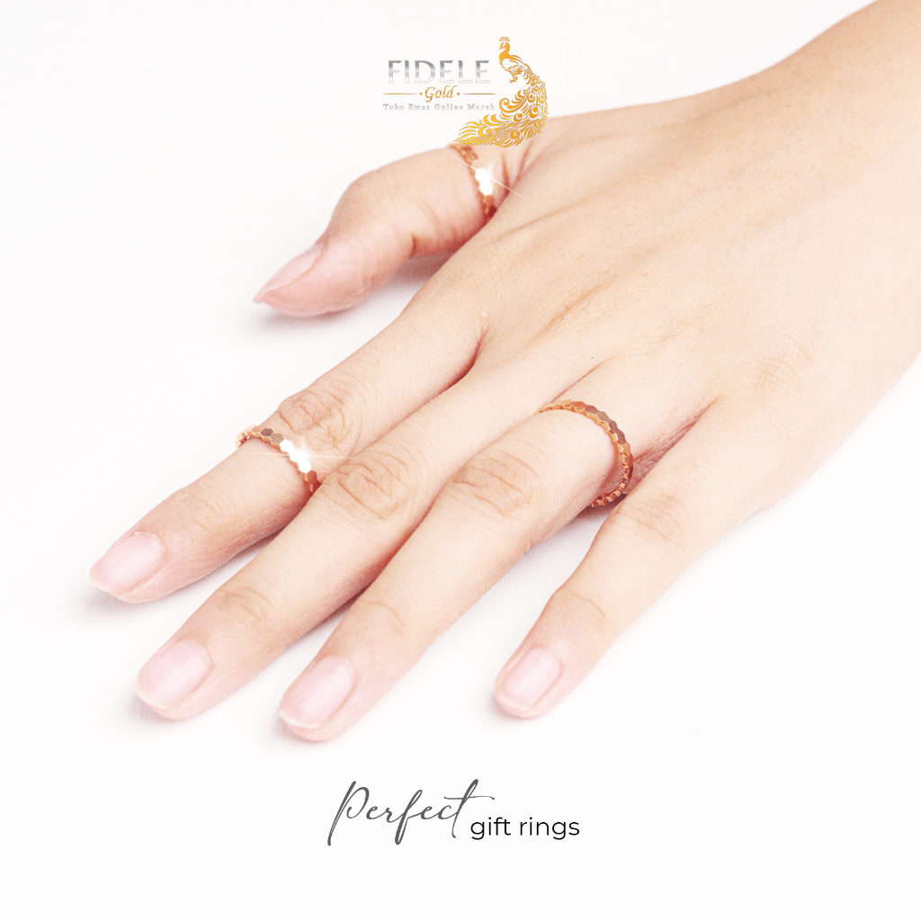 Cincin Jumbo Emas Asli millie molly 375 bisa untuk cincin stack toko emas asli