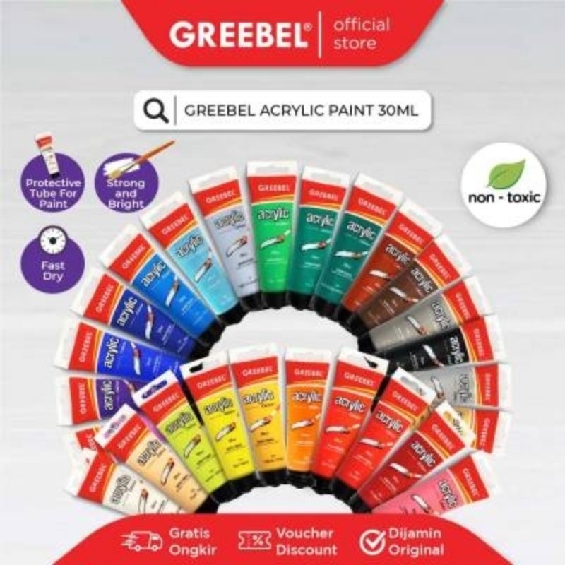 

Cat Akrilik Greebel 30ml / Greebel Acrylic Paint / Acrylic Colour