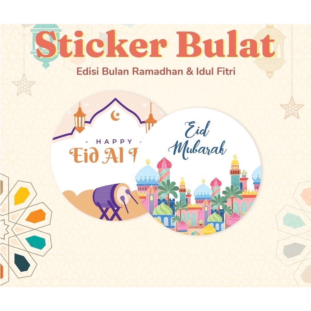 

10pcs 2.5cm sticker lebaran ramadhan idul fitri hampers goodie bag