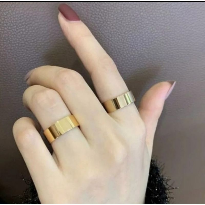 Cincin Lebar polos emas muda kadar 15% (2,3 gram)