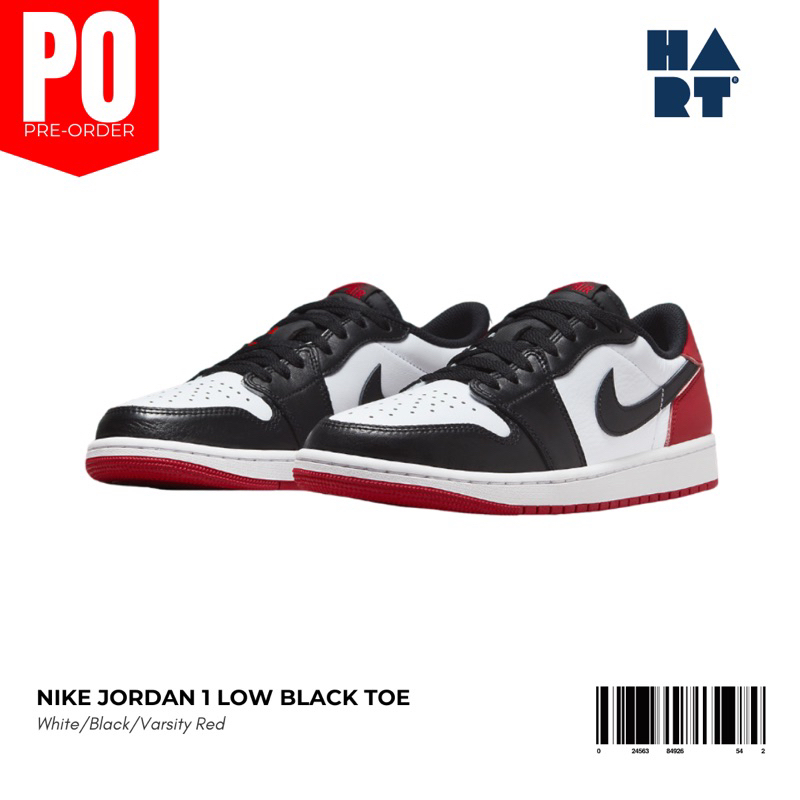 NIKE JORDAN 1 LOW OG BLACK TOE