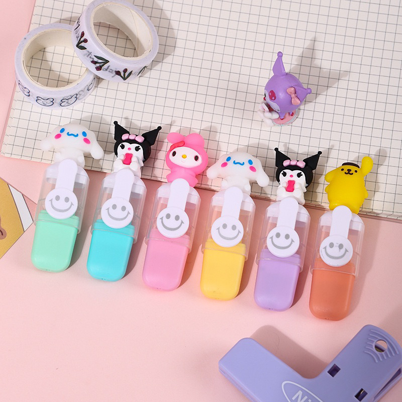 

Ay00! 6 PCS 1 set Stabilo sanrio highlighter/ Stabilo pastel color cute penanda pewarna