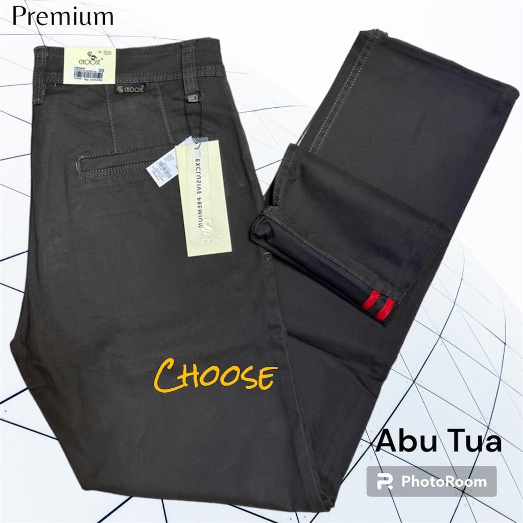 Celana Panjang Chino choose premium Standard Bahan Saten Import // Celana chino choose sliim-fit ter